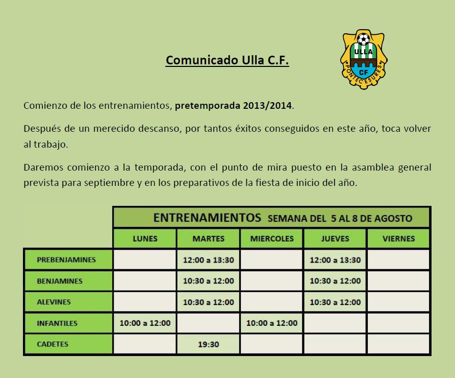 Comunicado Ulla C.F.