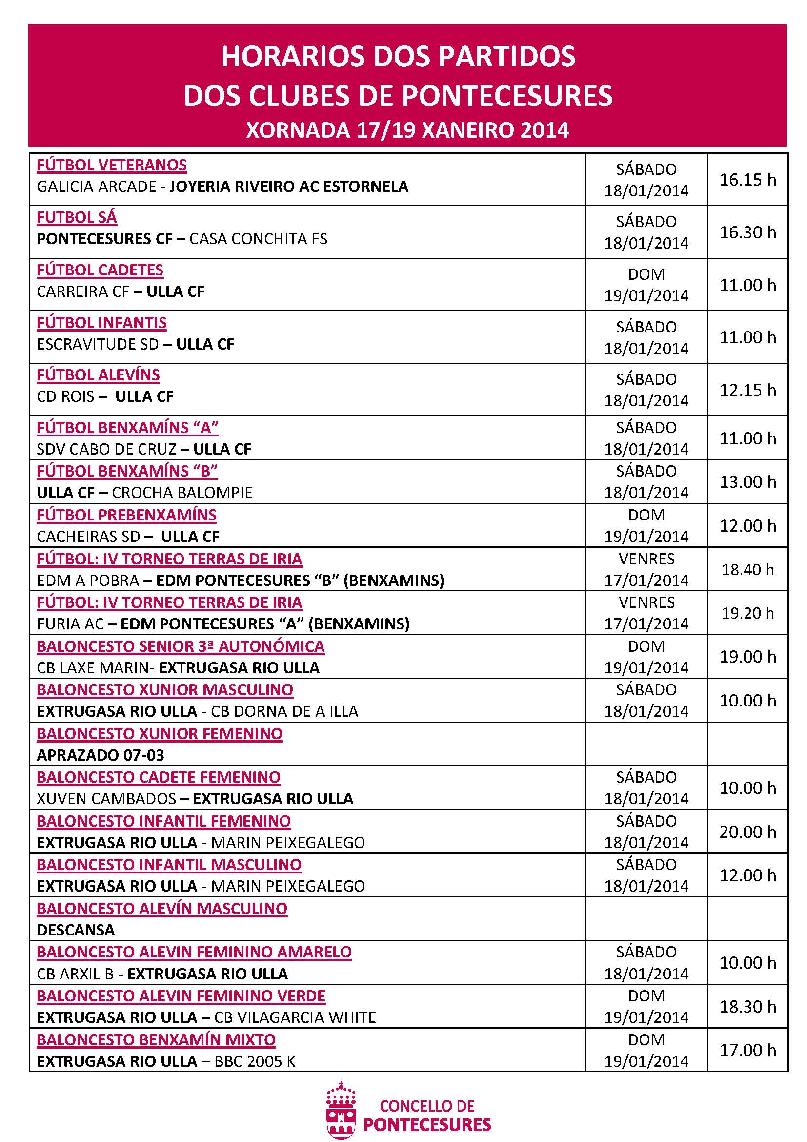 PLANTILLA 17 - 19  XANEIRO