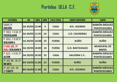 HORARIO PARTIDOS 2014-03-29 E 30