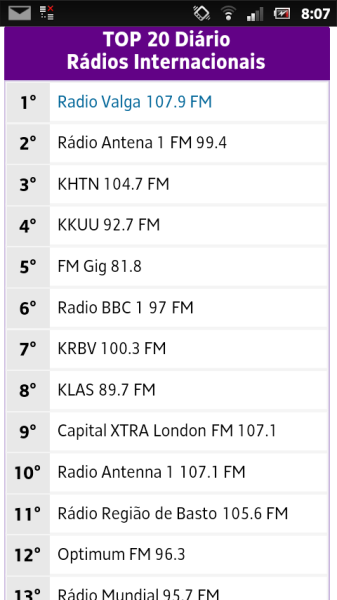 estadistica radiosbr top 20 6-6-2014