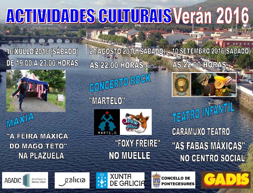 ACTIVIDADES CULTURAIS VERÁN 2016