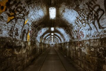 tunnel with lights